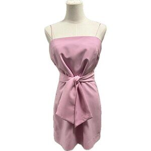 NWT Finders Keepers Essie Tie Waist Mini Dress Pink Mauve M 6 8 cocktail wedding